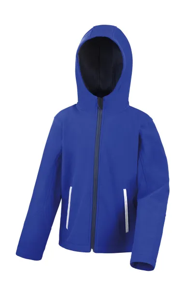  Kids TX Performance Hooded Softshell Jacket - Result Core Royal Navy