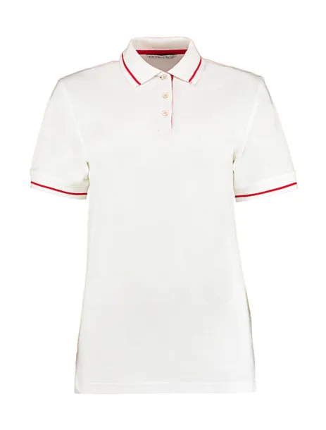  Women's St. Mellion Polo - Kustom Kit Bijela Crvena