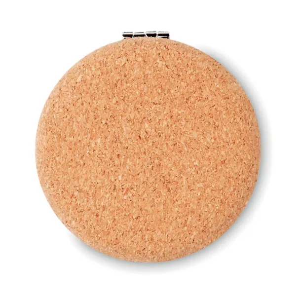 GUAPA CORK Pocket mirror with cork cover Beige