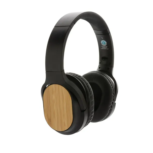  RCS and FSC® bamboo Elite Foldable wireless headphone - XD Collection Black 