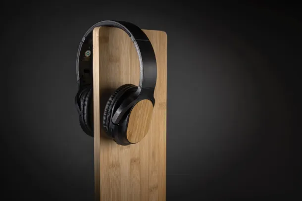  RCS and FSC® bamboo Elite Foldable wireless headphone - XD Collection Black 