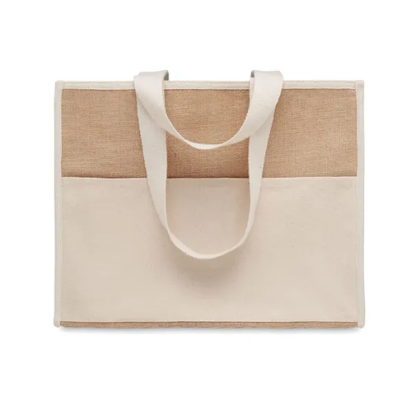 CAMPO DE GELI Jute and canvas cooler bag Beige