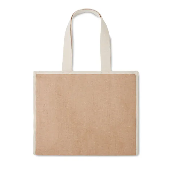 CAMPO DE GELI Jute and canvas cooler bag Beige