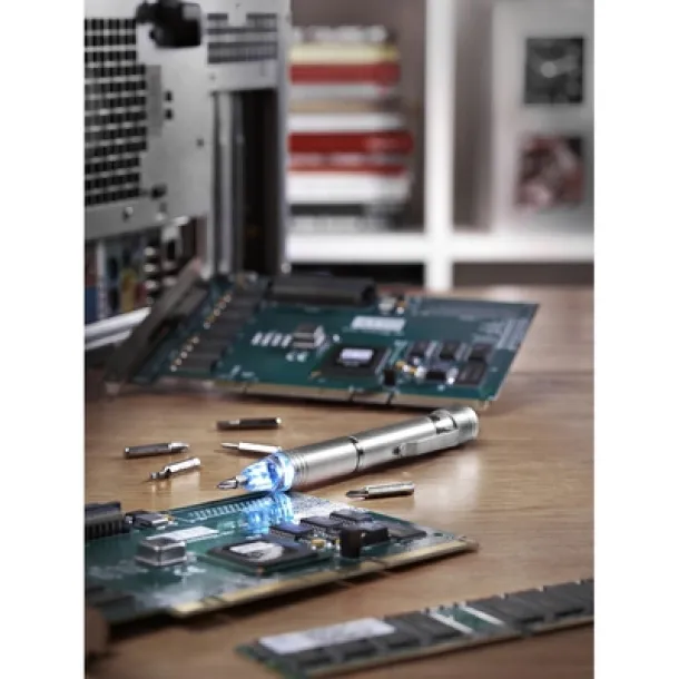  Screwdriver with LED light Srebrna