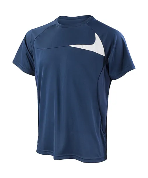  Spiro Men's Dash Training Shirt - Spiro Navy Bijela