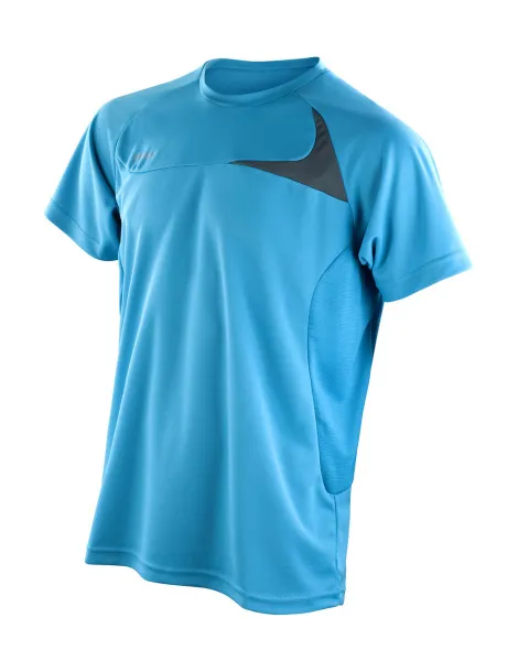  Spiro Men's Dash Training Shirt - Spiro Aqua Siva