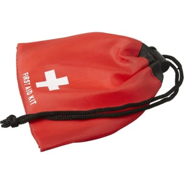  First aid kit in pouch, 10 pcs red