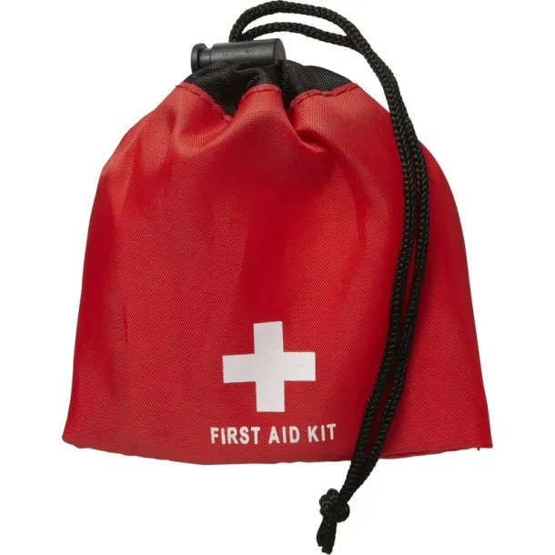  First aid kit in pouch, 10 pcs red