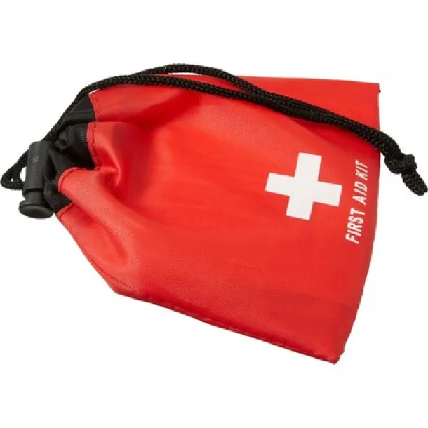  First aid kit in pouch, 10 pcs red