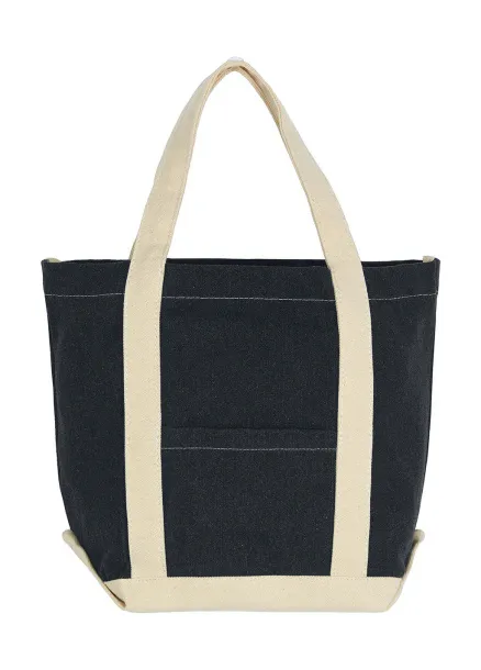  Traper platnena torba za kupovinu, 280 g/m² - SG Accessories - BAGS Black Stonewash Natural