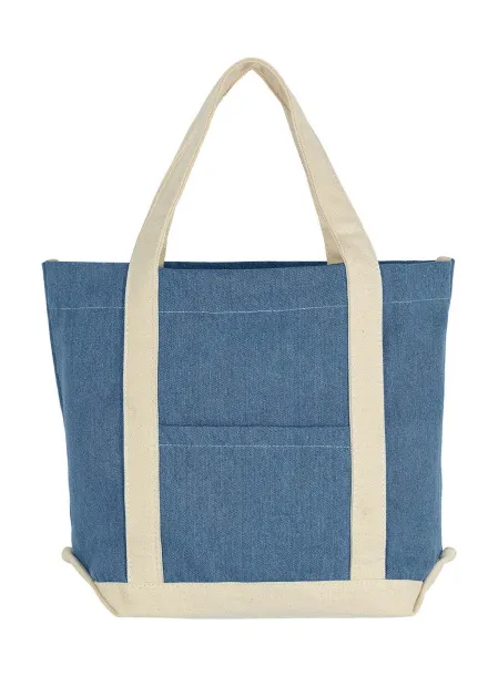  Canvas Denim Shopper, 280 g/m² - SG Accessories - BAGS (Ex JASSZ Bags) Dark Blue Stonewash Natural