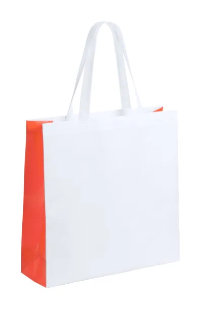 Decal shopping bag White Orange