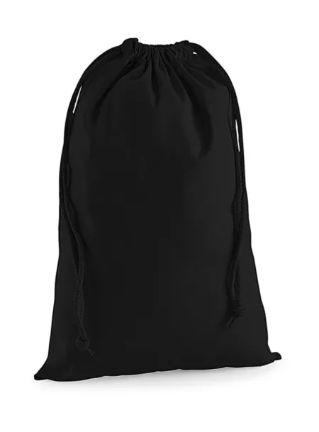  Premium pamučna torba s vezicama - 200 g/m² - Westford Mill Crna
