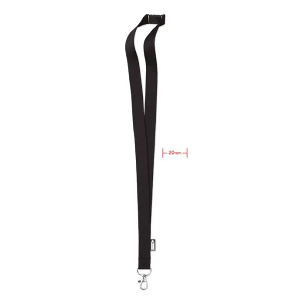 LANY RPET Lanyard in RPET 20 mm Black