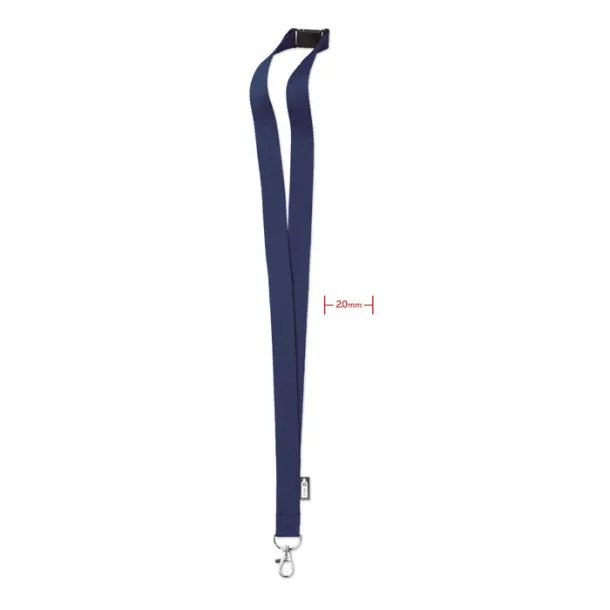 LANY RPET Lanyard in RPET 20 mm Blue