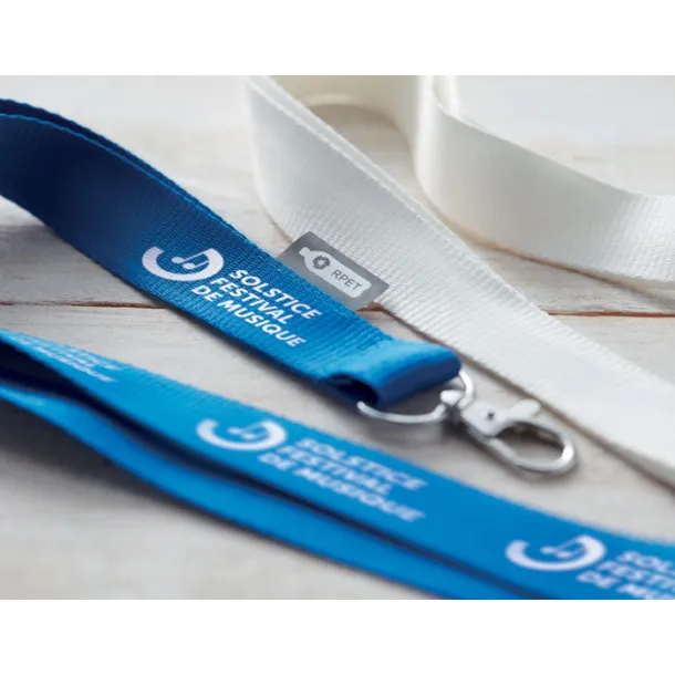 LANY RPET Lanyard in RPET 20 mm Blue