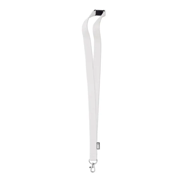 LANY RPET Lanyard in RPET 20 mm White