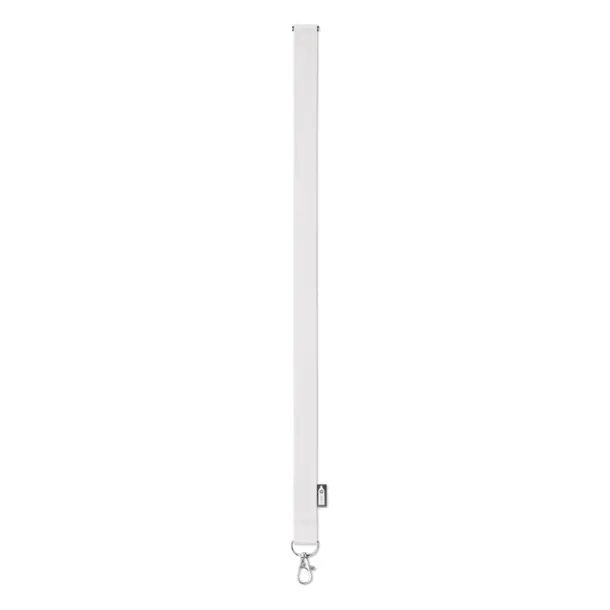 LANY RPET Lanyard in RPET 20 mm White