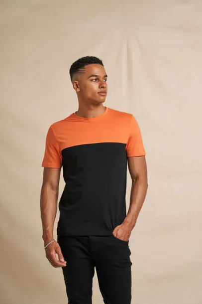  Dvobojna majica kratkih rukava - Just Ts Jet Black Mango Tango