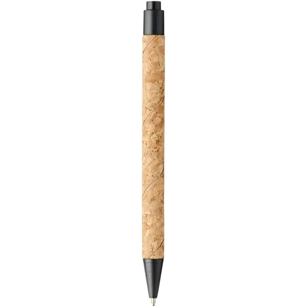 Midar cork and wheat straw ballpoint pen Natural Solid black