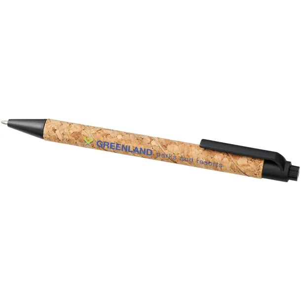 Midar cork and wheat straw ballpoint pen Natural Crna
