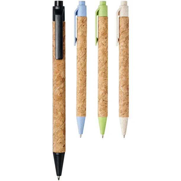 Midar cork and wheat straw ballpoint pen Natural Solid black