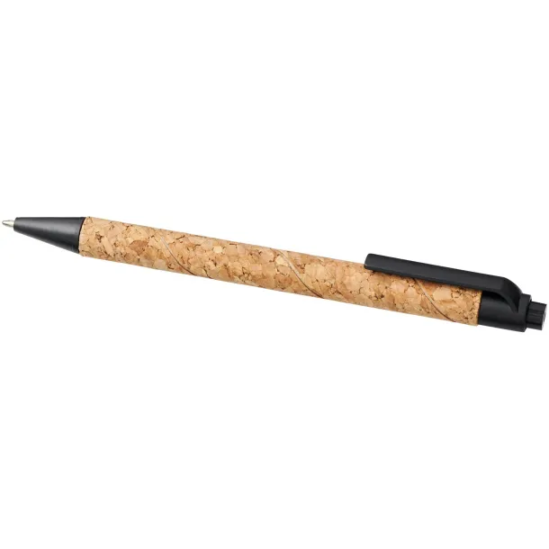 Midar cork and wheat straw ballpoint pen Natural Solid black