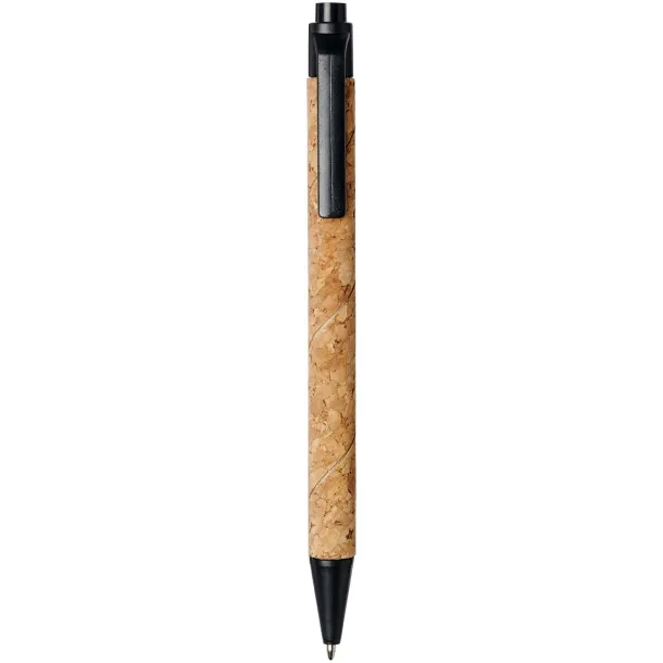 Midar cork and wheat straw ballpoint pen Natural Solid black