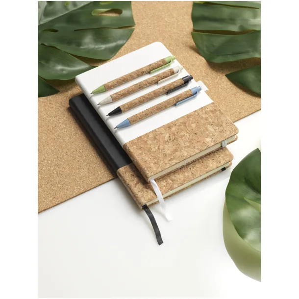 Midar cork and wheat straw ballpoint pen Natural Solid black