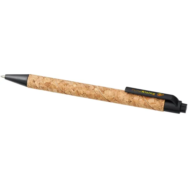 Midar cork and wheat straw ballpoint pen Natural Solid black