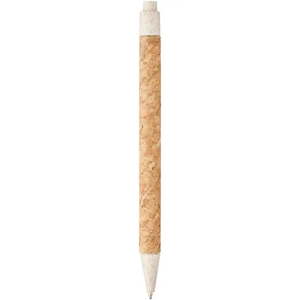 Midar cork and wheat straw ballpoint pen Natural Cream