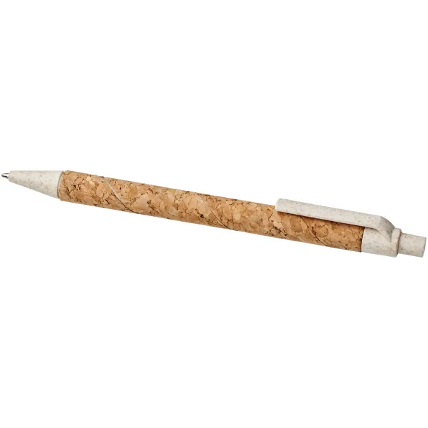 Midar cork and wheat straw ballpoint pen Natural Cream