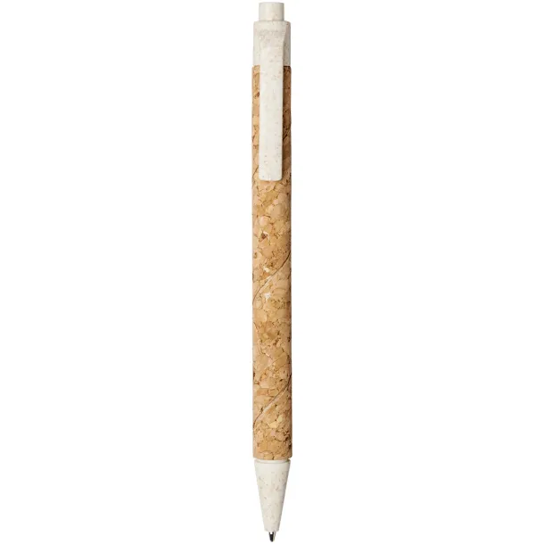 Midar cork and wheat straw ballpoint pen Natural Cream