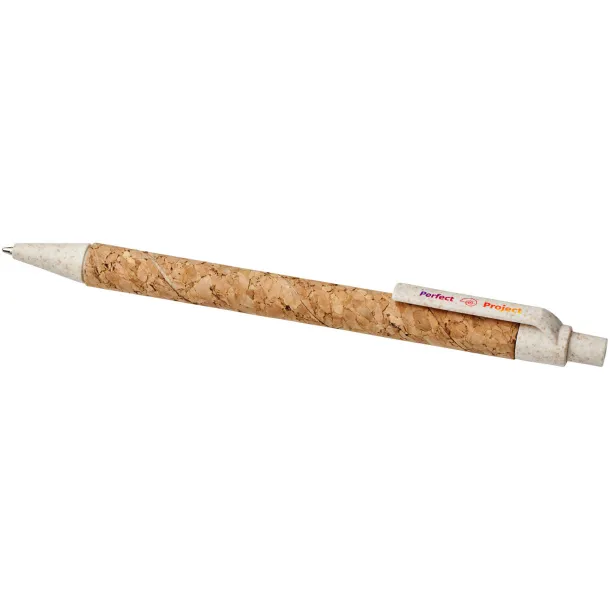 Midar cork and wheat straw ballpoint pen Natural Cream