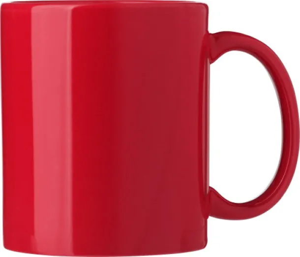  Keramička šalica Kenna, 300 ml Crvena