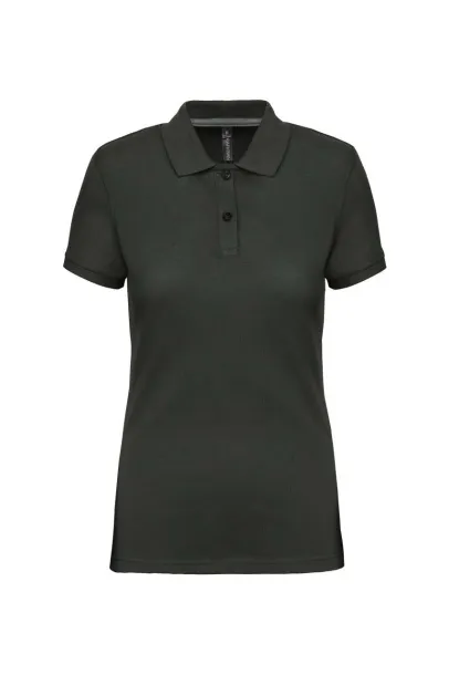  LADIES' SHORT-SLEEVED POLO SHIRT - Designed To Work Tamno siva