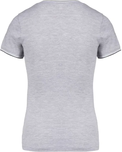  LADIES' PIQUÉ KNIT V-NECK T-SHIRT - 170 g/m² - Kariban Oxford Grey Navy