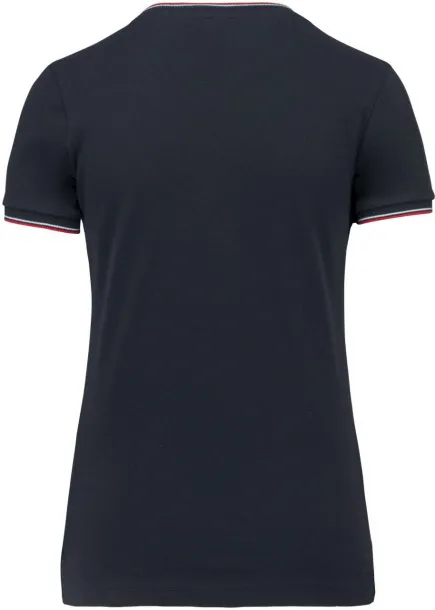  LADIES' PIQUÉ KNIT V-NECK T-SHIRT - 170 g/m² - Kariban Navy Red