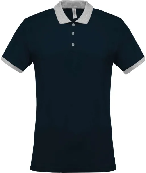  Muška dvobojna polo majica kratkih rukava, 180 g/m2 - Kariban Mornarsko plava Oxford Grey