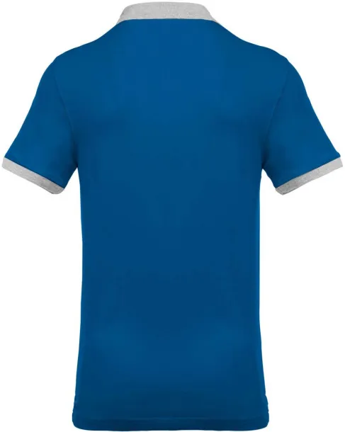  Muška dvobojna polo majica kratkih rukava, 180 g/m2 - Kariban Light Royal Blue Oxford Grey
