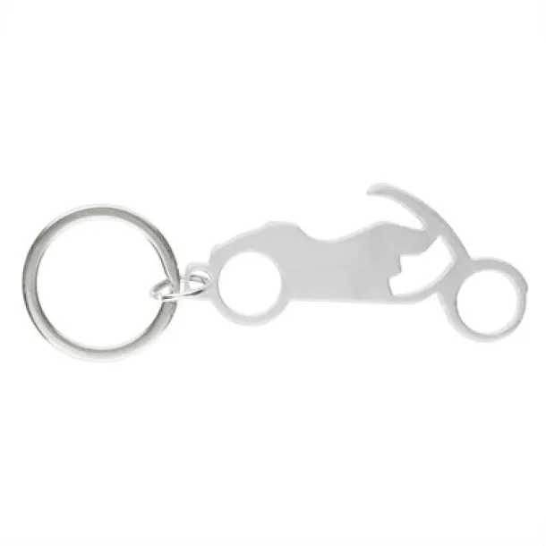  Keyring, bottle opener "motorcycle" silver