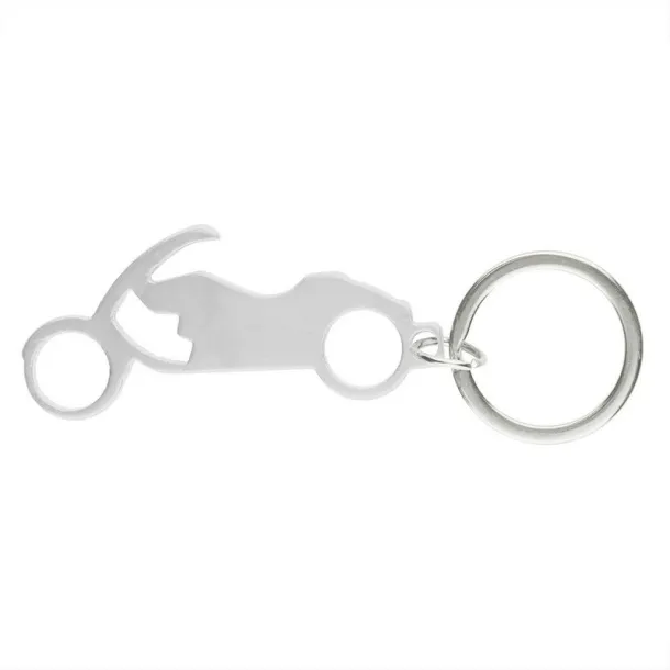  Keyring, bottle opener "motorcycle" silver