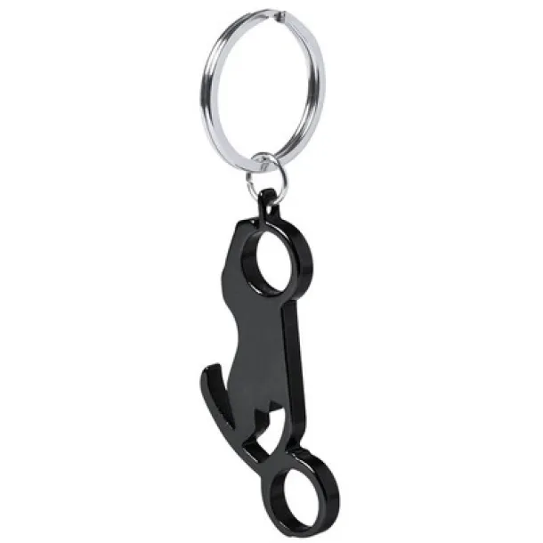  Keyring, bottle opener "motorcycle" black