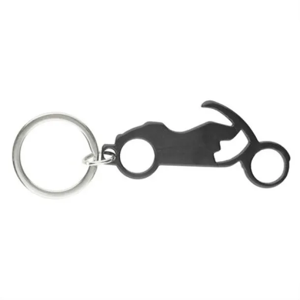  Keyring, bottle opener "motorcycle" black