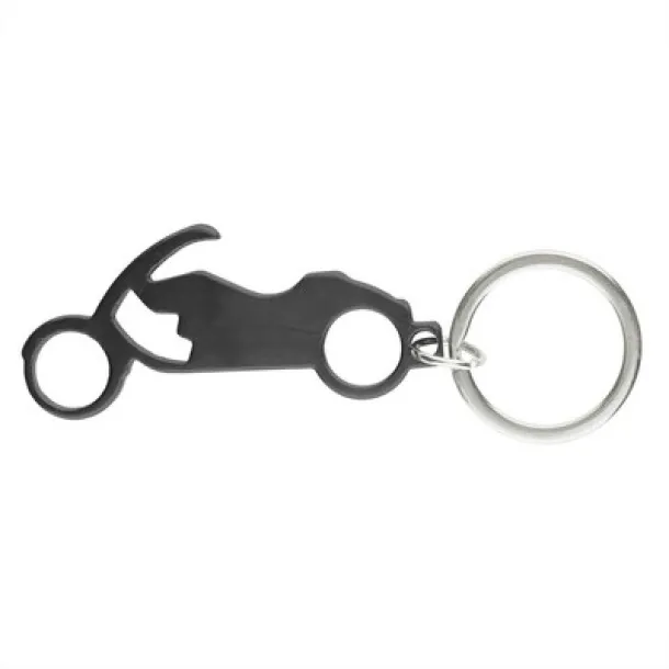  Keyring, bottle opener "motorcycle" black