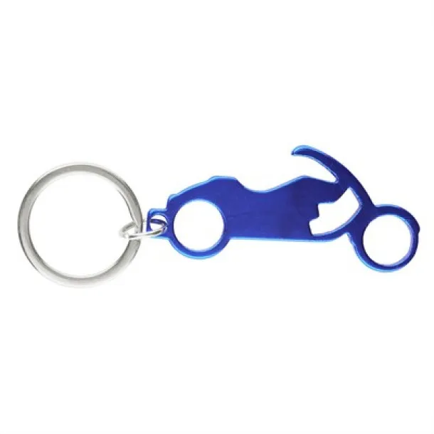  Keyring, bottle opener "motorcycle" navy blue