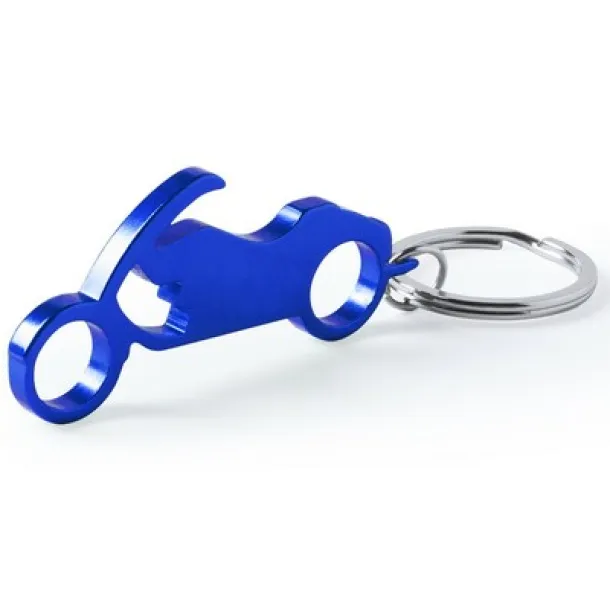  Keyring, bottle opener "motorcycle" navy blue