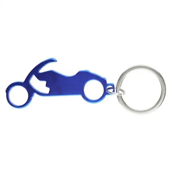  Keyring, bottle opener "motorcycle" navy blue