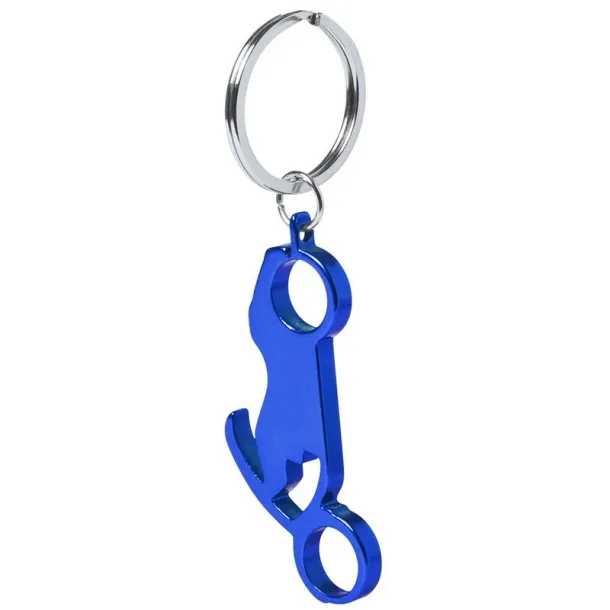  Keyring, bottle opener "motorcycle" navy blue