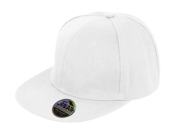  Bronx Original Flat Peak Snap Back Cap - Result Headwear Bijela